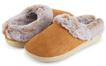 Load image into Gallery viewer, Womens Soft Classic Indoor/Outdoor Two-Tone Faux Fur Clog Slipper - Chestnut
