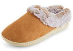 Load image into Gallery viewer, Womens Soft Classic Indoor/Outdoor Two-Tone Faux Fur Clog Slipper - Chestnut
