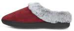 Load image into Gallery viewer, Womens Soft Classic Indoor/Outdoor Two-Tone Faux Fur Clog Slipper - Burgundy
